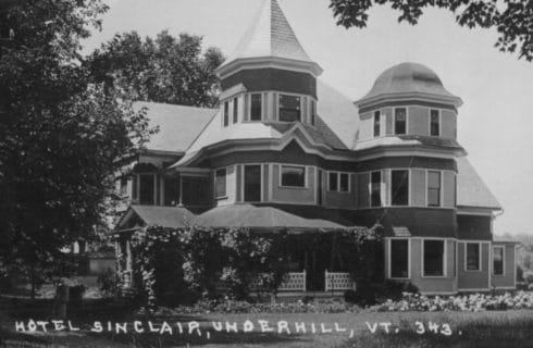 A black and white historic photograph of the Hotel Sinclair